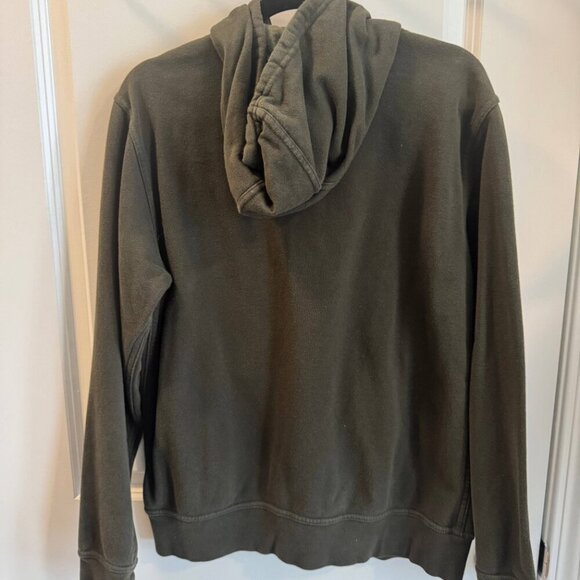 The North Face Spellout Hoodie Mens Medium Green Long Sleeve Full Zipper Pockets - Picture 9 of 11